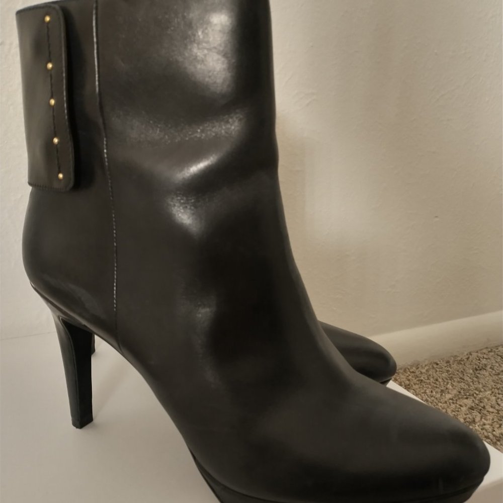 Calvin Klein Palisa Womens Size 11 M Black Heeled Platform Ankle Boots